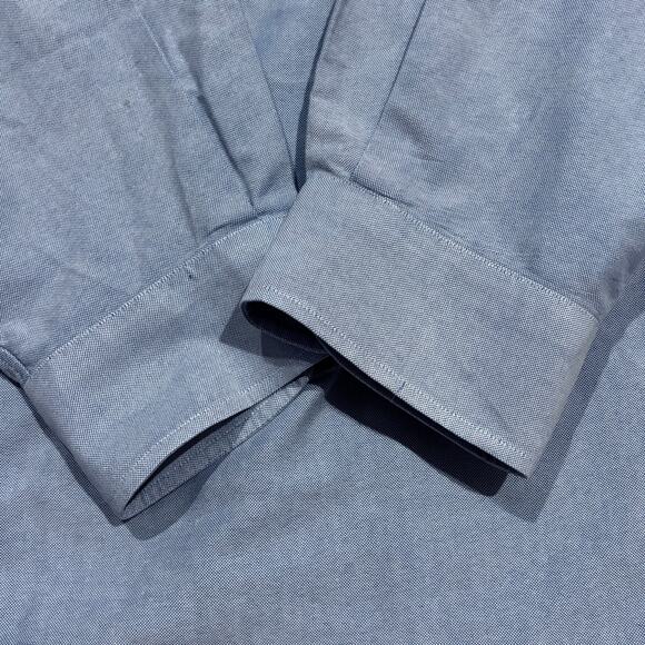 Vintage Ralph Lauren Big Shirt XXL Blue Oxford Cloth Button Up Pocket Pony Logo - Picture 5 of 6